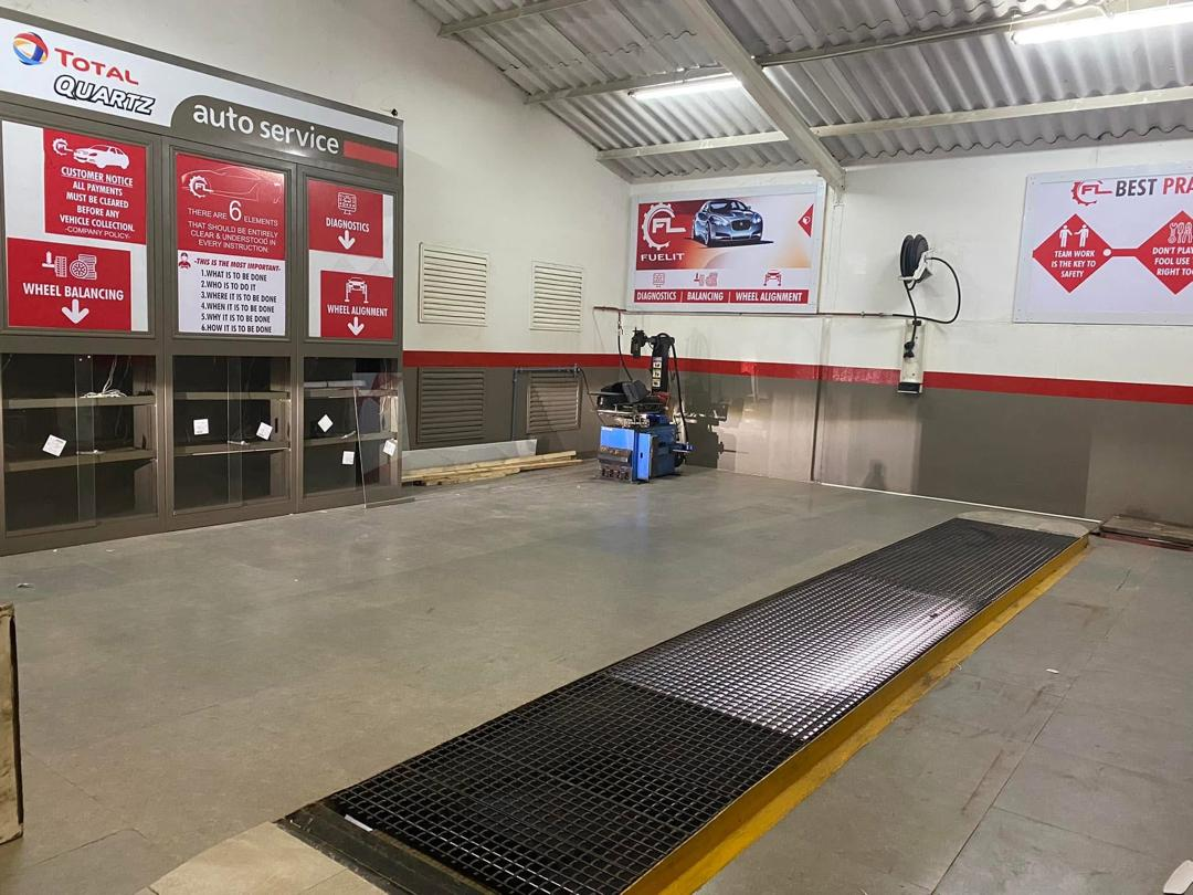 Wheel balancing and alignment equipment in the FuelIT workshop